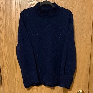 Lands' End Navy Speckled Sweater